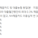 농협 저축은행 신용카드 소지자 대출 종류 및 조건 농협 저축은행 신용카드 소지자 대출인 채움드림론 부가혜택