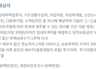 기초생활수급자 임대주택 대출 총정리(임대보증금 지원 가능) 기초생활수급자 임대주택 대출 상품인 한국주택금융공사 전세자금보증(특례) 대출의 신청 자격조건, 한도