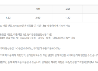 스마트폰 대출로 300만원까지 빌리는 방법(무직자도 휴대폰 대출 가능) 스마트폰 대출이 가능한 NH농협 올원 비상금대출의 대출금리, 우대금리