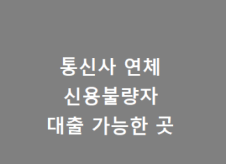 통신사 연체 신용불량자 대출 가능한 곳(BEST 대출상품) 통신사 연체 신용불량자 대출 가능한 곳