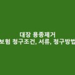 대장-용종제거-보험-청구조건-서류-청구방법-1