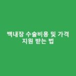 백내장 수술비용 및 가격, 지원 받는 법 총정리(최신정보) 백내장-수술비용-및-가격-지원-받는-법-1