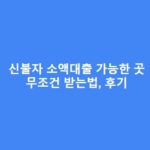 신불자 소액대출 가능한 곳, 무조건 받는 방법, 후기 총정리 신불자-소액대출-가능한-곳-무조건-받는-방법-후기-총정리-1