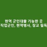 현역 군인대출 가능한 곳(직업군인, 현역병사, 장교 필독) 현역-군인대출-가능한-곳직업군인-현역병사-장교-필독