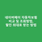 네이버페이 자동차보험 비교 및 조회방법, 할인 최대로 받는 방법 네이버페이-자동차보험-비교-및-조회방법-할인-최대로-받는-방법-1